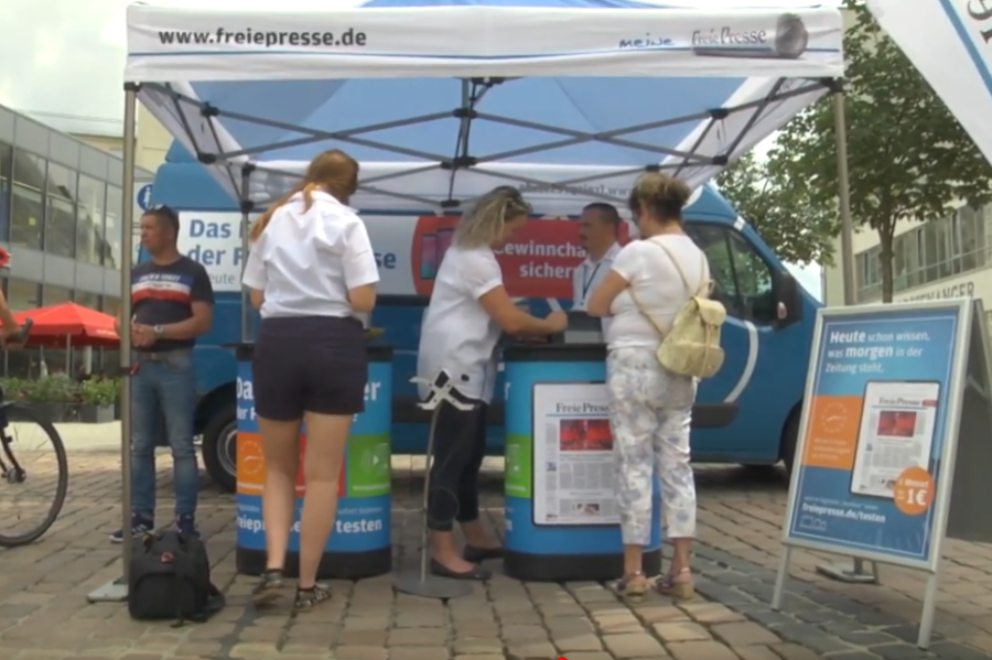 Auftakt zur "Freie Presse"-E-Paper-Show in Chemnitz - 