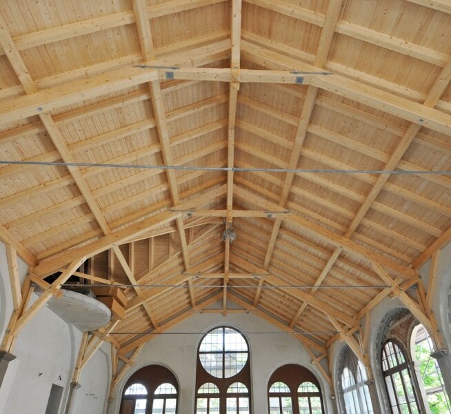 Dachkonstruktion der Aula