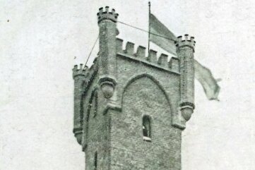 So sah der Mosenturm in seiner Entstehungszeit 1898 aus. 