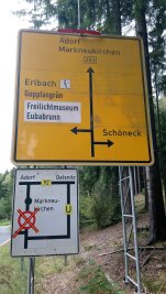 B 283 wird ab Montag komplett gesperrt -  Zwischen dem Markneukirchner Ortsteil Wohlhausen und der Gopplasgrüner Höhe wird die Straße gesperrt.
