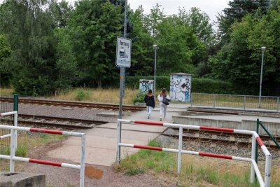Bahnhof Lichtenstein: Kuddelmuddel um Bahnübergang - Momentan kann man in Lichtenstein von der Güterbahnhofstraße aus über die Gleise Richtung Bahnhof laufen, und umgekehrt. Doch dieser Übergang soll weg - vom Bahnhof aus käme man nur noch zu den Bahnsteigen.