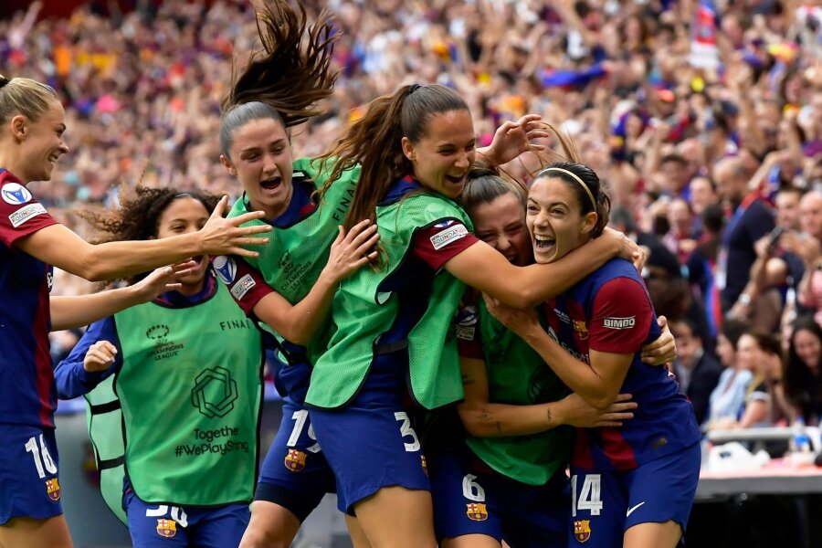 Barcelona-Frauen feiern erneuten Champions-League-Titel - Barcelonas Frauen gewannen zum zweiten Mal in Serie die Champions League.