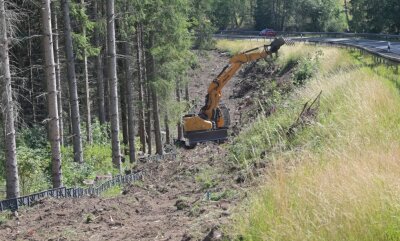 Bauarbeiten für neuen Radweg bei Eibenstock haben begonnen - 