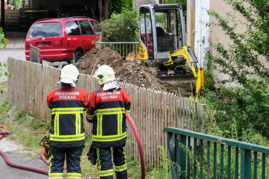 Bauarbeiten in Bockau: Bagger beschädigt Gasleitung - 