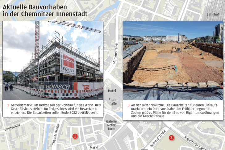 Bauarbeiten in der Chemnitzer City: So geht es weiter - 