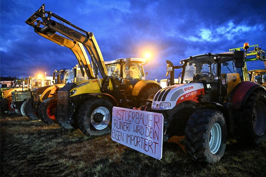 Bauernproteste: Hier im Landkreis Zwickau sind Blockaden angemeldet - Für den 8. und 9. Januar ist mit erheblichen Verkehrsbehinderungen zu rechnen.