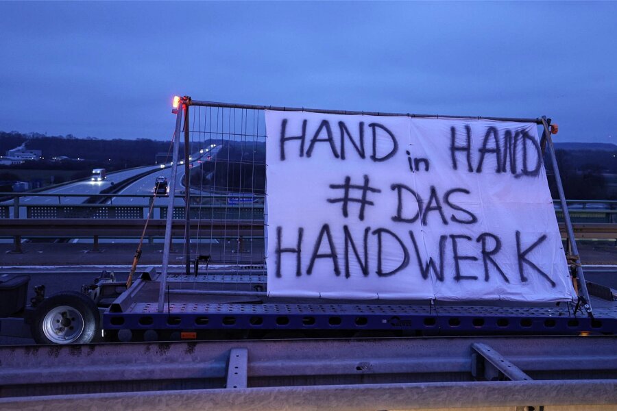 Bauernproteste: Wie es am Dienstag in Zwickau weitergeht - Spärlich befahren war die A 4 am Montag. Wie wird es am Dienstag?