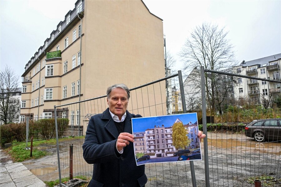 Baukrise: Erster Vermieter in Chemnitz stoppt Neubau-Vorhaben - An der Erich-Mühsam-Straße wollte die Cegewo in einer Baulücke ein Mehrfamilienhaus errichten. Daraus wird nun erstmals nichts, kündigt Geschäftsführer Jens Kroll an.