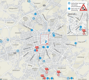 Baustellenübersicht: Wo es diese Woche in Chemnitz eng wird - 