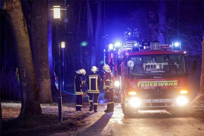 Behinderungen auf der Bahnstrecke zwischen Glauchau und Chemnitz: Feuerwehr und Polizei im Einsatz - Die Feuerwehr war mit 28 Helfern im Einsatz.