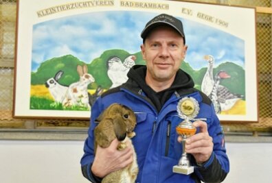 Bei der Kaninchen-Zucht ist der Verein stark - Vereinsmeister Kaninchen bei der Lokalschau wurde Matthias Schurgott auf Zwergwidder wildfarben. 