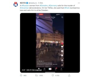 Der Nachrichtendienst Nexta verbreitet das Video auf seinem Twitter-Account. Dadurch hat es sich im Netz schnell verbreitet.