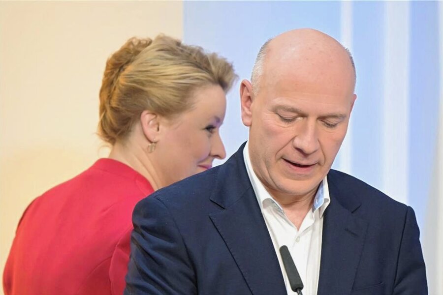 Berlin steuert auf Große Koalition zu - Könnte was werden: Franziska Giffey (SPD) liebäugelt mit einer Koalition mit der CDU von Kai Wegner. 