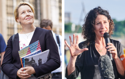 Berliner Wahlkampf: Rivalinnen ums Rote Rathaus - Franziska Giffey (links) und Bettina Jarasch 