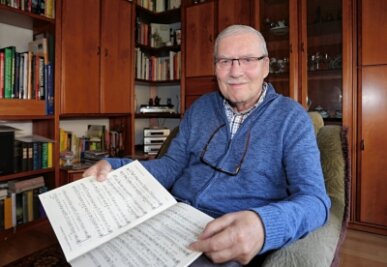 Bescheidenes Genie: Komponist Jürgen Golle wird 80 - Jürgen Golle in seinem behaglichen Haus in Zwickau-Oberhohndorf. Der Komponist genießt in der Musikwelt hohe Anerkennung. 