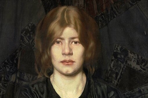 In sich ruhend: Ein Ausschnitt des Gemäldes "Bildnis einer Dame mit Zigarette" von Oskar Zwintscher aus dem Jahr 1904. 