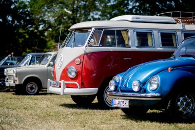BGH stärkt Käufern von Gebrauchtwagen bei Mängeln den Rücken - Ein Volkswagen T1 und ein VW-Käfer  beim Bockhorner Oldtimermarkt.