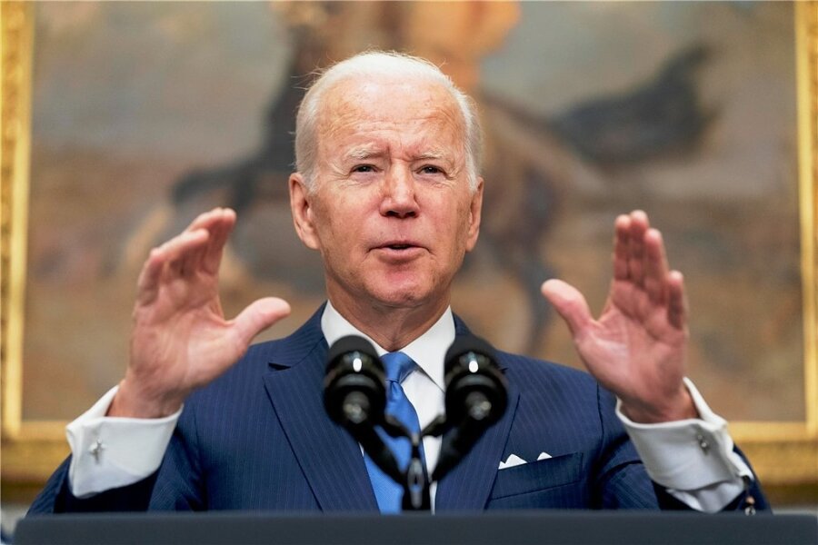 Biden will Ukraine mit 33 Milliarden Dollar helfen - US-Präsident Joe Biden verkündet im Roosevelt Room des Weißen Hauses ein gewaltiges Hilfsprogramm für die Ukraine. 