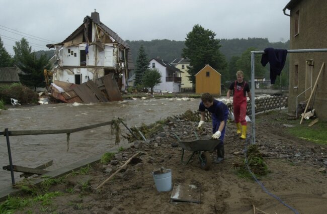 Bildstrecke zur Jahrhundertflut 2002: So sehen die überschwemmten Gebiete im Erzgebirge heute aus - 