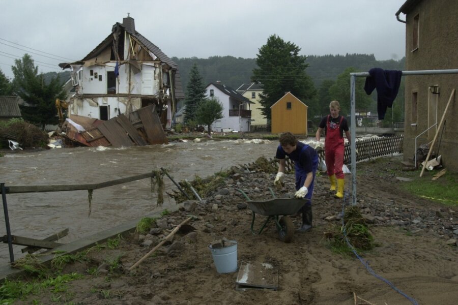Bildstrecke zur Jahrhundertflut 2002: So sehen die überschwemmten Gebiete im Erzgebirge heute aus