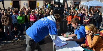 Bistumsjugendtag in Wechselburg: 300 Jugendliche feiern im Kloster - Auch kurze Theaterstücke gehörten am Wochenende dazu.