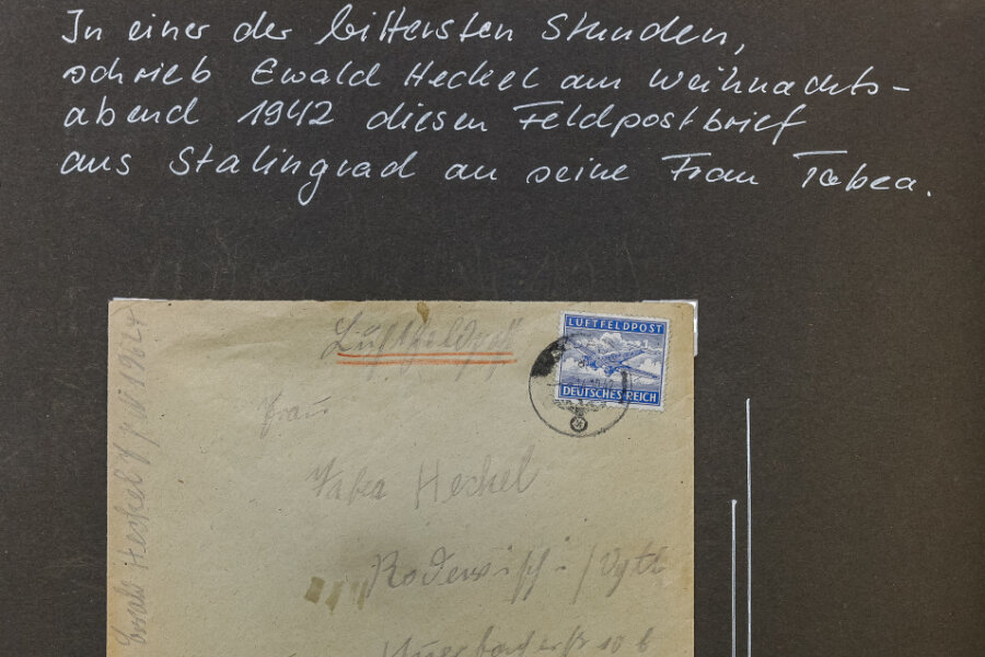Bittere Weihnachtsgrüße aus dem Jahr 1942 von Stalingrad nach Rodewisch - Der Heiligabend-Brief von Ewald Heckel an seine Frau Tabea in Rodewisch.