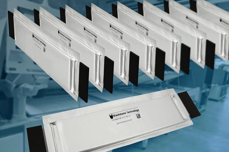 Können in den Abmessungen flexibel produziert werden: Batteriezellen von Blackstone Technology. 