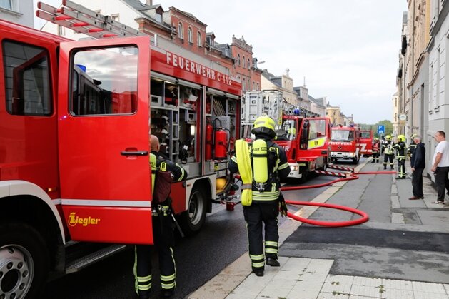 Brand auf der Frankenberger Straße - 