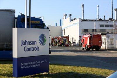 Brand bei Johnson Controls in Zwickau - 