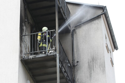 Brand in Hammervorstadt - Am Donnerstagnachmittag brannte es auf einem Balkon an der Wieprechtsstraße.
