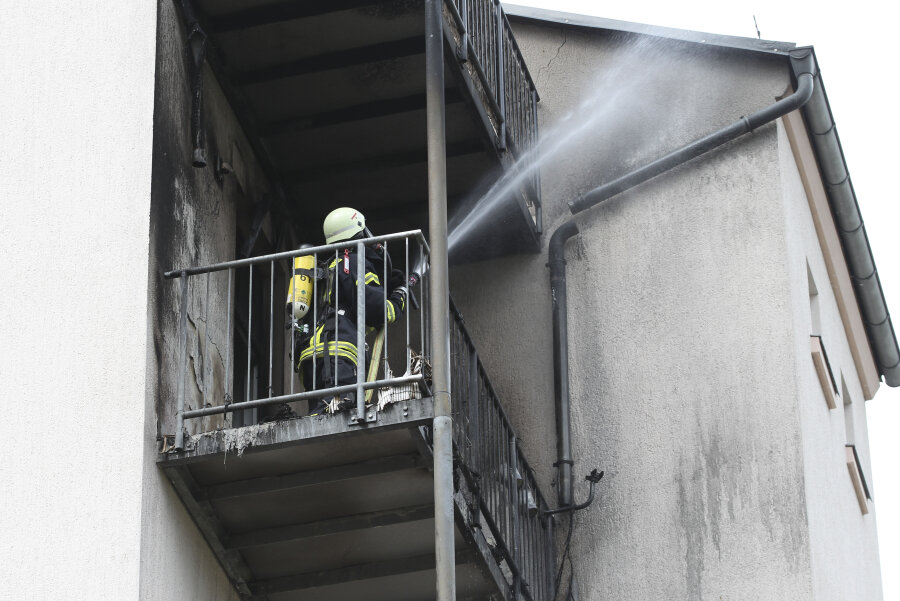 Brand in Hammervorstadt - Am Donnerstagnachmittag brannte es auf einem Balkon an der Wieprechtsstraße.