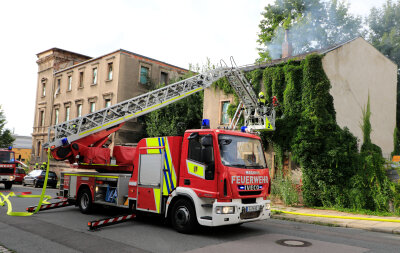 Brand in leerstehendem Haus in Chemnitz - 