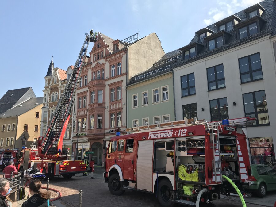 Brand in Mittweidaer Marktpassage - 