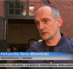 Brander Hilfsaktion im polnischen TV - Aleksander Bens-Wiewiorski beantwortet Fragen des polnischen Fernsehsenders TVP3.