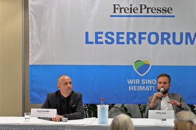 Bürgermeisterwahl in Meerane: Bewerber-Trio sprüht vor neuen Ideen - Jörg Schmeißer, Stefan Peetz und Thomas Funke (von links) bewerben sich am 12. Juni um das Amt des Bürgermeisters in Meerane. 