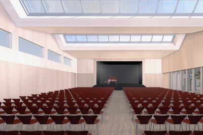 Bürgersaal-Projekt in Zschopau wird immer teurer - Im großen Saal des neuen Kulturhauses sollen rund 400 Besucher Platz finden.