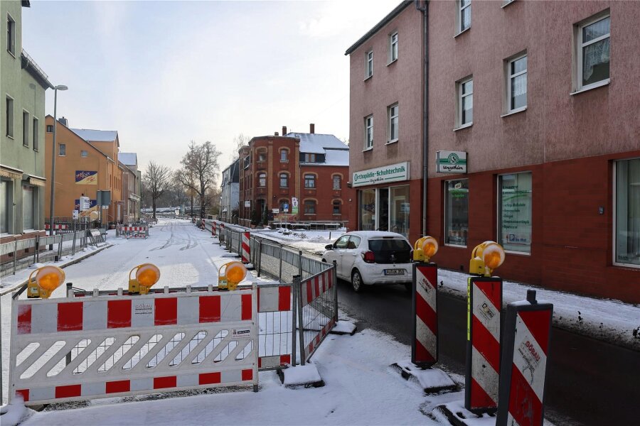 Bundesstraße in Wilkau-Haßlau kurz vor Weihnachten wieder in beide Richtungen befahrbar - Bis zum 22. Dezember ist die Schneeberger Straße nur in Richtung Silberstraße befahrbar.