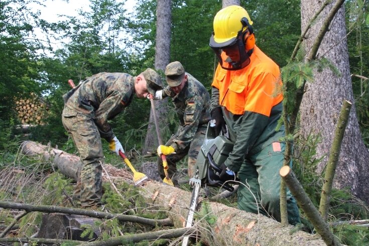Bereits im vergangenen Jahr kamen Soldaten der Bundeswehr in den Wäldern zum Einsatz.