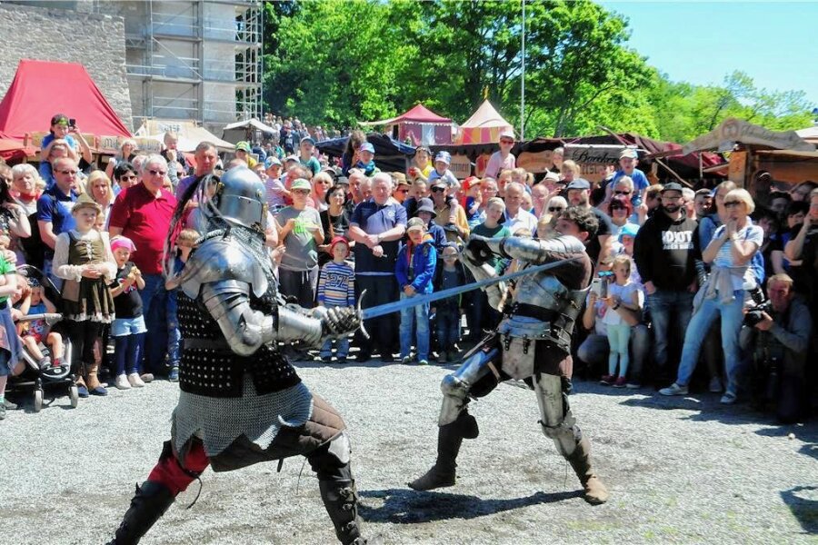 Burgfest in Wolkenstein: Stadt erwartet ab Himmelfahrt bis zu 7000 Gäste - Beim Burgfest finden auch Ritterkämpfe statt. 
