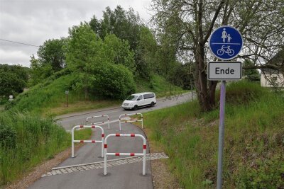 Callenberg: Radwegbau in Richtung Stausee wird teuer - Aktuell endet der Radweg an der Straße des Friedens in Reichenbach.