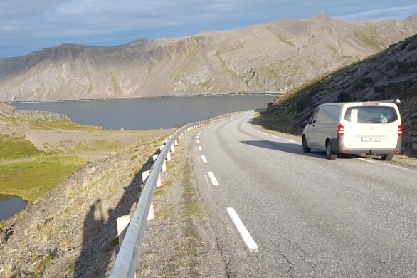 Camping mit dem Firmentransporter - Auch in der Finnmark (Norwegen) leistete der Transporter gute Dienste.