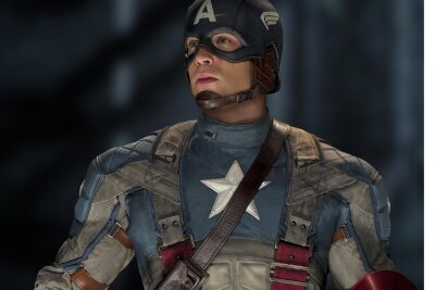 „Captain America“ in Plauen gestohlen - So ähnlich sieht auch die Figur aus: Captain-America - hier Steve Rogers in einem Kinofilm.
