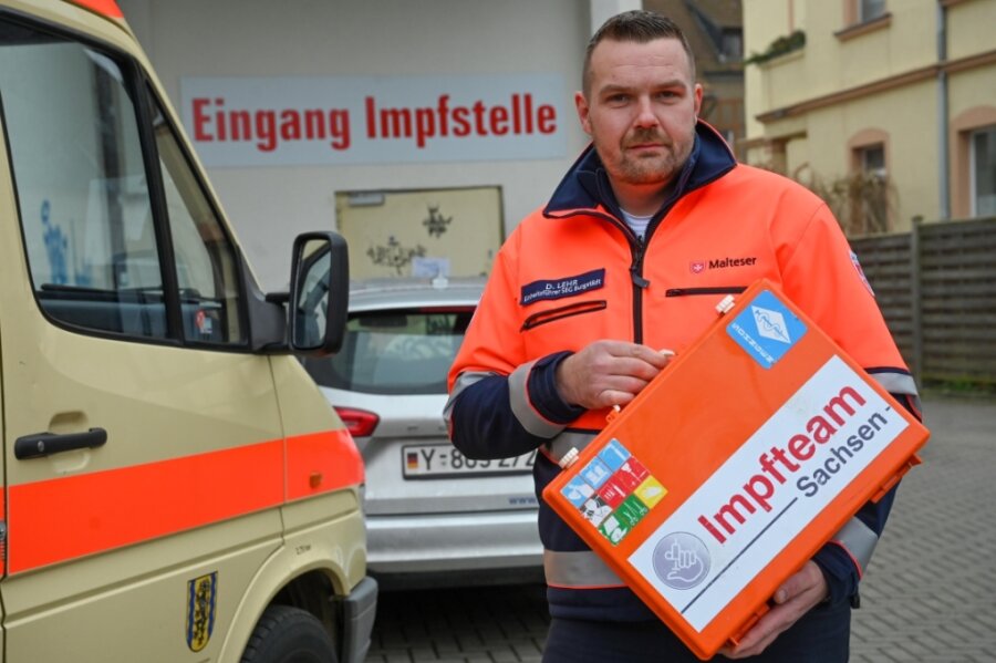 David Lehr vom Malteser Hilfsdienst organisiert Impfteams sowie Impf- und Testzentrum in Burgstädt. 