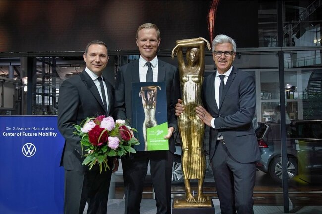 Chefs der Appsfactory sind "Sachsens Unternehmer des Jahres" - Sachsens Unternehmer des Jahres: Dr. Roman Belter, Dr. Rolf Kluge und Dr. Alexander Trommen (von links) von der Appsfactory GmbH. 