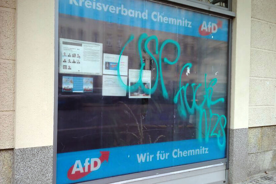 Chemnitz: AfD-Büro beschmiert - 