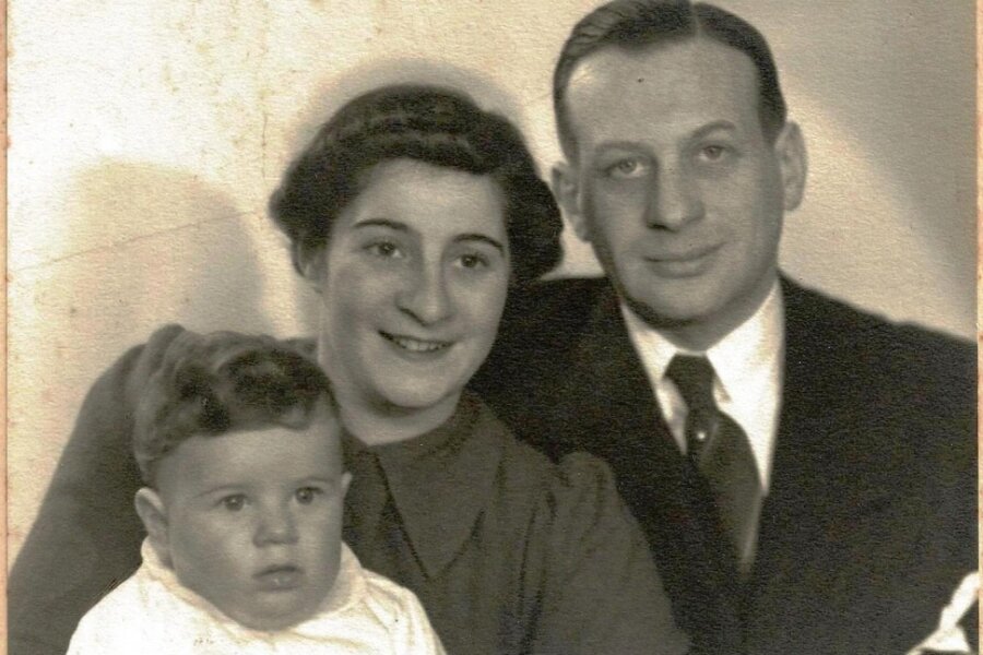 Chemnitz - Kansas: Familie auf der Flucht - Wilhelm Alexander Oppenheim 1937 mit Ehefrau Ilse und Sohn Rainer, der sich nach der Emigration Ray Olson nannte. 