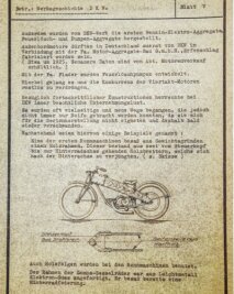 Chemnitzer baut die vermutlich erste DKW-Rennmaschine nach - ... Besprechungsniederschrift von Hermann Weber.