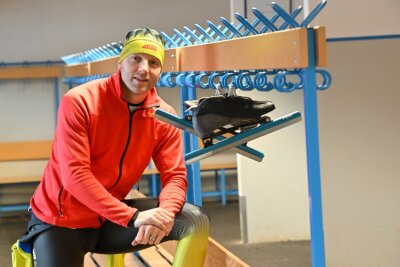 Chemnitzer Eisschnellläufer Nico Ihle hängt die Schlittschuhe an den Nagel - Eisschnelllauf Nico Ihle beim Training im Chemnitzer Küchwald.