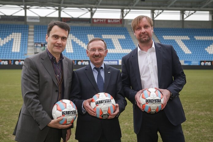 Chemnitzer FC stellt neuen Vorstand vor: Hänel soll Verein leiten - Der neue CFC-Vorstand (v.l.n.r.): Mathias Hänel, Herbert Marquard und Stefan Bohne.