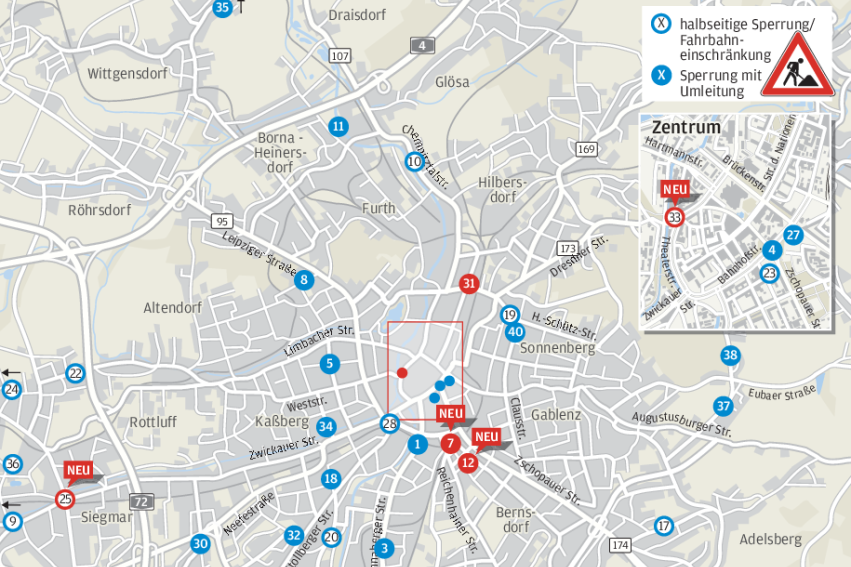 Chemnitzer Innenstadt bekommt noch eine Baustelle - 